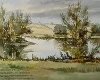 Binnensee See in Brodau Hans Möller Aquarell  Motiv: Brodau.  Technik: Aquarell.  Urheberrecht: Kay Möller / Annelies Möller.  Kategorie: Binnensee.  Thema: Sommer - Wolken. : Hans Möller, Aquarell, Schleswig-Holstein Binnenland, Binnensee, See in Brodau, Brodau, Sommer, Wolken, Kay Möller / Annelies Möller, Weitere Infos unter : http://www.maler-hans-moeller.de, mailto:info@maler-hans-moeller.de